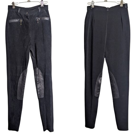 Vintage Laurence Roy Leather & Suede Patch Streetwear Pants Women's Size Small - Picture 11 of 11